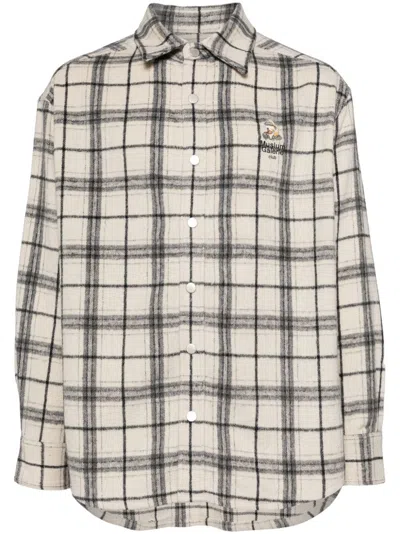 Musium Div. Plaid-patterned Shirt In White