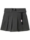 Musium Div. Pleated Buckled Skorts In Green