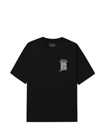 Musium Div. Print-detail Round-neck T-shirt In Black