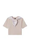 Musium Div. Printed Collar T-shirt In Neutral