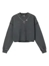 Musium Div. Raw Cut-edge Cotton Sweatshirt In Gray