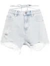 Musium Div. Ripped Detailing Jean Shorts In 蓝色