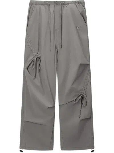 Musium Div. Ruched-detailing Trousers In Grey