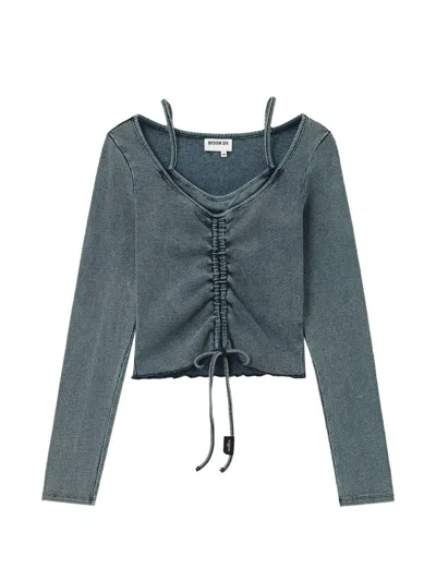 Musium Div. Ruched Layered-detail Top In Yellow