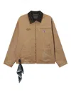 Musium Div. Scarf-charm Work Jacket In Brown