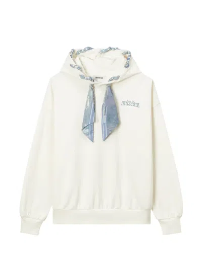 Musium Div. Scarf-detail Hoodie In Neutral
