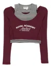 Musium Div. Slogan-print Layered T-shirt In Red