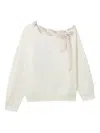 Musium Div. Tie-detail Embroidered Sweatshirt In White