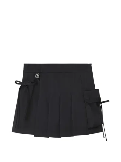 Musium Div. Tie Pleated Shorts In Black