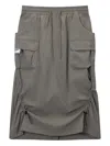 Musium Div. Utility-pocket Midi Skirt In Grau