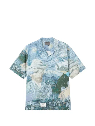 Musium Div. Van Gogh Graphic Short-sleeve Shirt In Blue