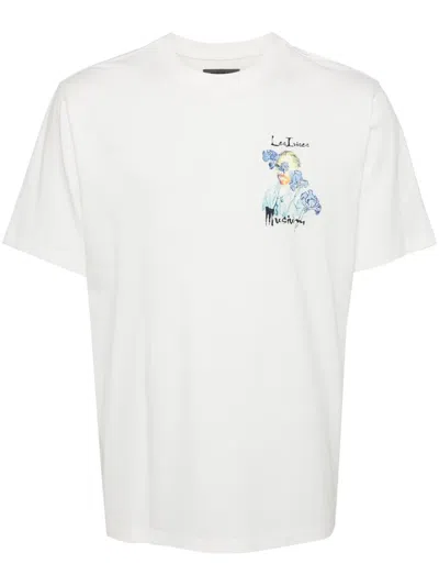 Musium Div. Van Gogh-print Cotton T-shirt In 白色