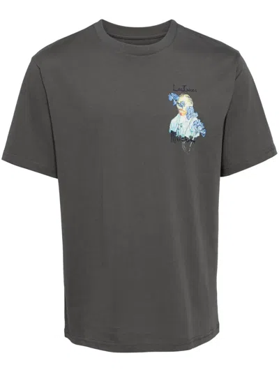 Musium Div. Van Gogh-print Cotton T-shirt In 灰色