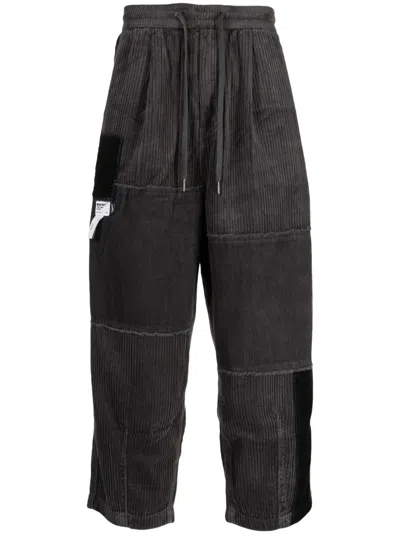 Musium Div. Wide-leg Corduroy Cotton Trousers In Grey
