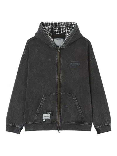 Musium Div. Zip Hooded Knitwear In Black