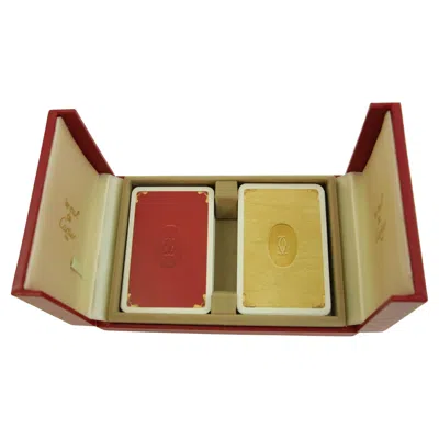 Pre-owned Must De Cartier Cartier Paris Poker Or Bridge Cards In Red Original Box Vintage 1970