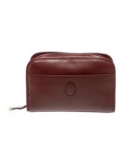 Pre-owned Must De Cartier Leather Bordeaux Vintage In Burgundy