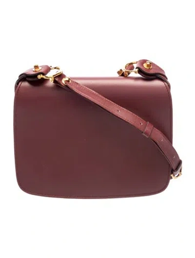 Pre-owned Must De Cartier Leather Shoulder Bag In Burgundy