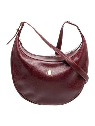 Pre-owned Must De Cartier Leather Shoulder Bag In Red