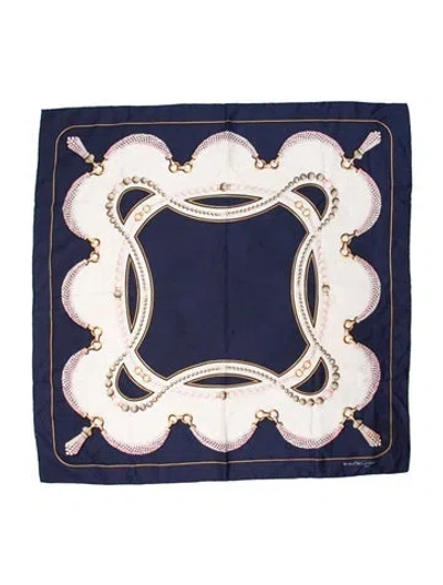 Pre-owned Must De Cartier Silk Vintage Scarf In Blue
