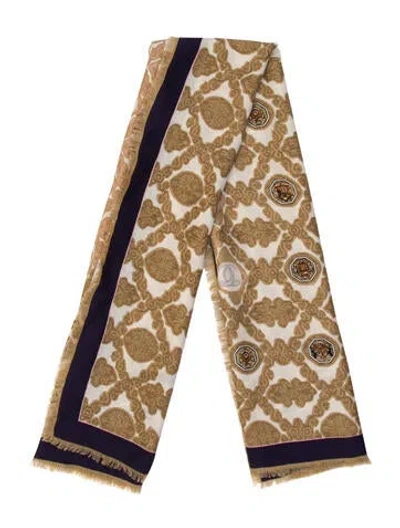 Pre-owned Must De Cartier Wool Printed Scarf In Neutral