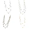 Must Haves By Paula 4-pc Shiny Waterfall Beaded Opera Length Necklace In Silver/gold/black Matte In Multi