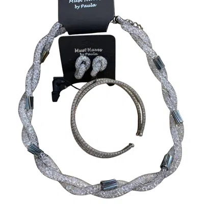 Must Haves By Paula Women's 3-pc Jewelry Set In Silver/pewter In Multi