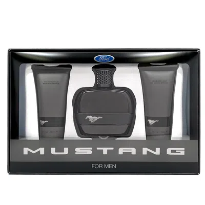 Mustang Black Set - 3.4 oz Edt Spray/ 3.4 oz Hair & Body Wash/ 3.4 After Shave Balm