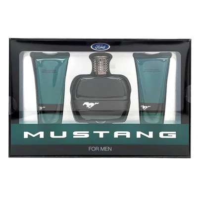 Mustang Green Set - 3.4 oz Edt Spray/ 3.4 oz Hair Body Wash/ 3.4 oz After Shave Balm