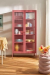 Mustard Made The Collector Fluted Glass Paned Storage Cabinet In Pink At Urban Outfitters
