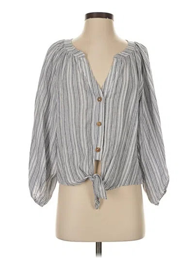 Pre-owned Mustard Seed 3/4 Sleeve Blouse In Gray