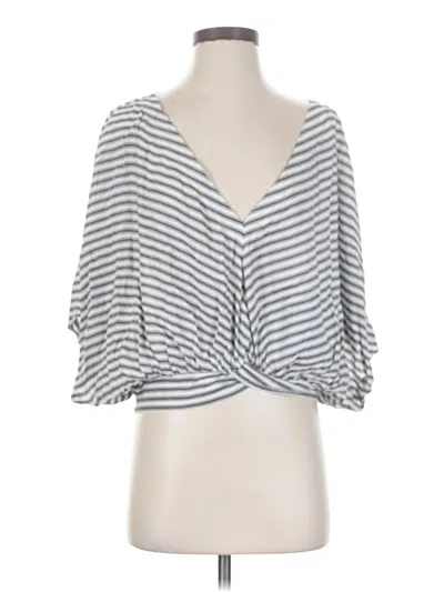 Pre-owned Mustard Seed 3/4 Sleeve Blouse In Gray