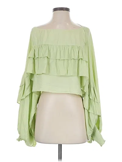 Pre-owned Mustard Seed 3/4 Sleeve Blouse In Green
