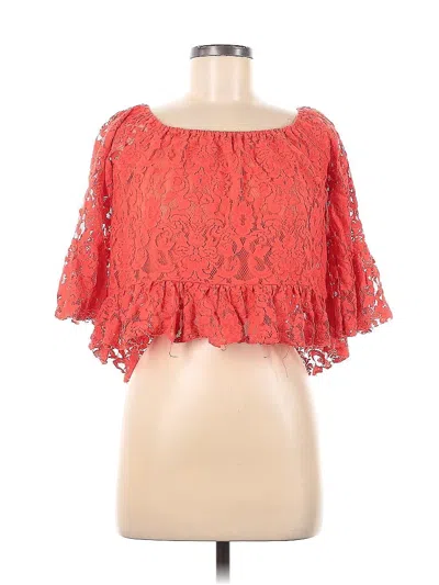 Pre-owned Mustard Seed 3/4 Sleeve Blouse In Red