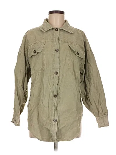 Pre-owned Mustard Seed 3/4 Sleeve Button Down Shirt In Green