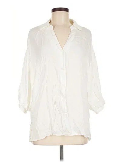 Pre-owned Mustard Seed 3/4 Sleeve Button Down Shirt In Ivory