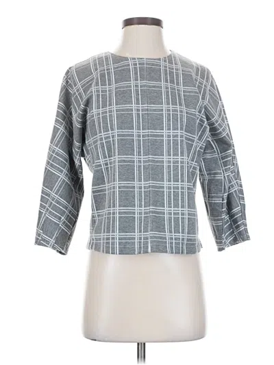 Pre-owned Mustard Seed 3/4 Sleeve Top Gray Square Neckline Tops