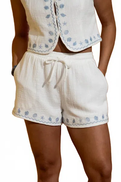 Mustard Seed Areli Seashell Shorts In White