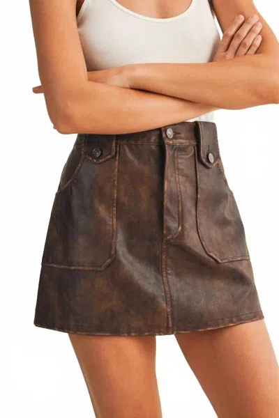 Mustard Seed Aspen Mini Skirt In Rustic Brown