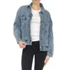 Mustard Seed Back Pleated Jacket In Washed Denim In Blue