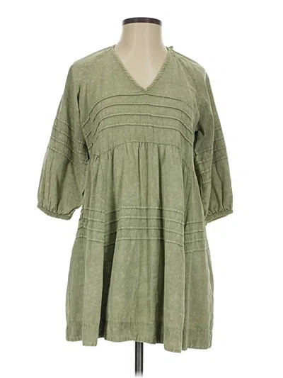 Pre-owned Mustard Seed Casual Dress In Green