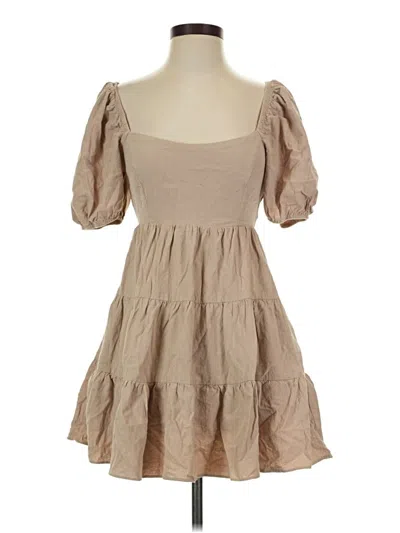 Pre-owned Mustard Seed Casual Dress In Tan