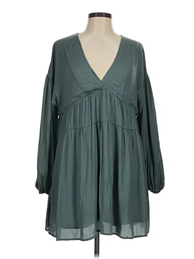 Pre-owned Mustard Seed Casual Dress In Teal