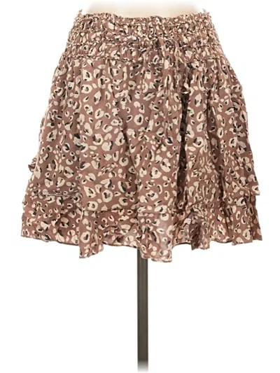Pre-owned Mustard Seed Casual Skirt In Brown