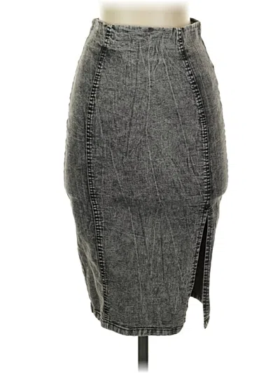 Pre-owned Mustard Seed Casual Skirt In Gray