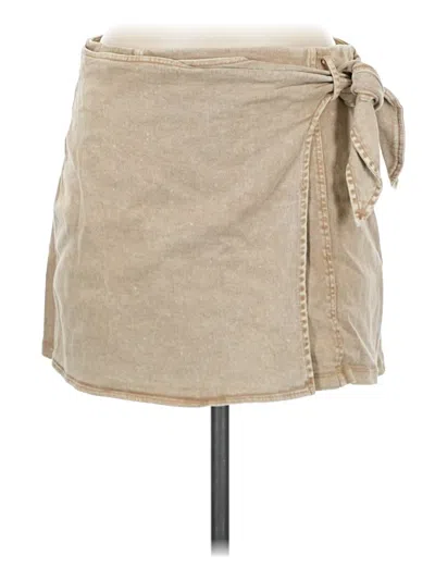 Pre-owned Mustard Seed Casual Skirt In Tan
