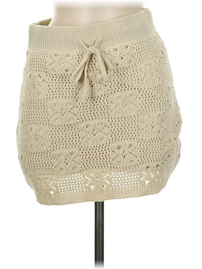 Pre-owned Mustard Seed Casual Skirt In White