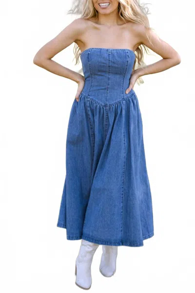 Mustard Seed Cheryl Dress In Blue