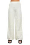 MUSTARD SEED CROCHET FLARE PANT IN IVORY