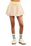 Mustard Seed Emily Striped Flare Sweater Skort In Lemon/ Purple Strip In Purple
